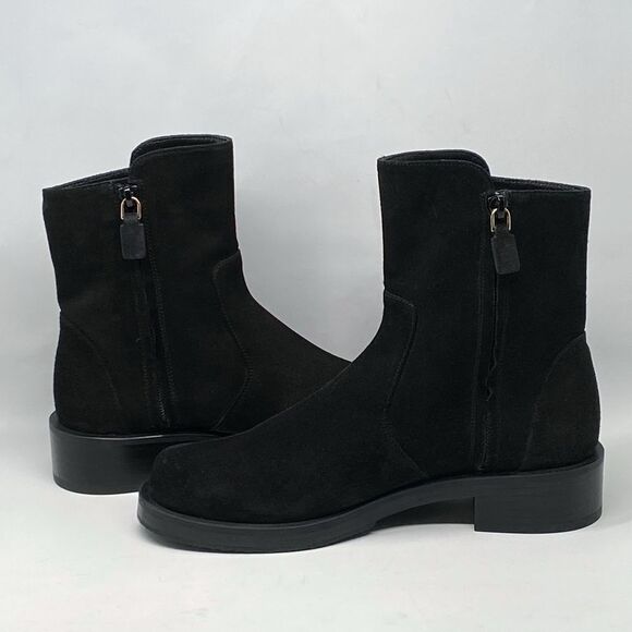 Stuart Weitzman Block Heel Suede Booties size 7 - Picture 2 of 13